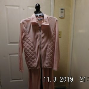 Velour Jogging Suit Soft Pink New - Small